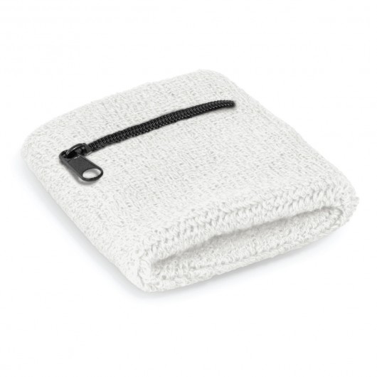Sweat Bands with Pocket White
